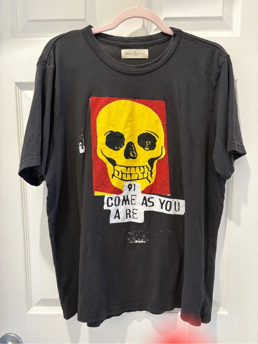 Imogene + Willie Come As You Are ’91 Skull Graphic T-Shirt Black XL USA Cotton